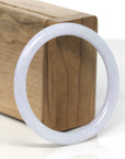 Baikalla Lavender Jadeite Jade "Traditional Full Round" Bangle Bracelet (56mm) 
