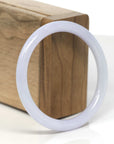 Baikalla Lavender Jadeite Jade "Traditional Full Round" Bangle Bracelet (56mm) 