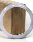Baikalla Lavender & Grey Wuji Jadeite Jade "Half Round" Bangle Bracelet (61.2mm) 