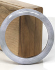 Baikalla Wuji & Smoky Lavender Jadeite Jade "Half Round" Bangle Bracelet (56.5mm) 