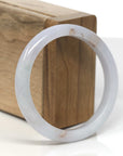 Baikalla Light Lavender W/ SaJin Jadeite Jade "Half Round" Bangle Bracelet (55.3mm) 