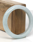 Baikalla Light Green Jadeite Jade "Half Round" Bangle Bracelet (56.5mm) 