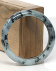 Baikalla Blue-Green & Wuji Jadeite Jade "Half Round" Bangle Bracelet (55.5mm) 