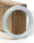 Baikalla Light Green Jadeite Jade "Traditional Full Round" Bangle Bracelet (53.5mm) 