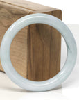 Baikalla Light Green Jadeite Jade "Traditional Full Round" Bangle Bracelet (53.5mm) 