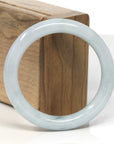 Baikalla Light Green Jadeite Jade "Traditional Full Round" Bangle Bracelet (53.5mm) 