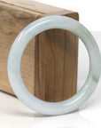 Baikalla Light Green Jadeite Jade "Traditional Full Round" Bangle Bracelet (53.5mm) 