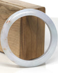 Baikalla Light Green & Lavender W/ SaJin Jadeite Jade "Half Round" Bangle Bracelet (56mm) 