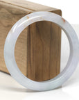 Baikalla Light Green & Lavender W/ SaJin Jadeite Jade "Half Round" Bangle Bracelet (56mm) 