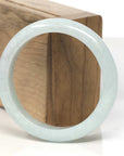 Baikalla Light Green Jadeite Jade "Half Round" Bangle Bracelet (57mm) 