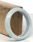 Baikalla Light Green Jadeite Jade "Half Round" Bangle Bracelet (56.4mm) 