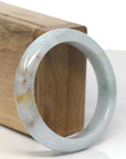 Baikalla Light Green & SaJin (Golden Dust) Jadeite Jade "Half Round" Bangle Bracelet (56.5mm) 