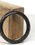 Baikalla Genuine Burmese Black Wuji Jadeite Jade Bangle Bracelet (54.1 mm) 