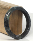 Baikalla Genuine Burmese Black wuji Jadeite Jade Bangle Bracelet (58.3 mm) 