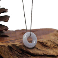Baikalla Jewelry Jade Pendant Necklace Baikalla "Good Luck Button" Necklace Lavender Jadeite Jade Pendant