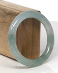 Baikalla Icy Green "Traditional Round" Jadeite Jade Bangle Bracelet (54.9mm) 