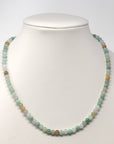 Baikalla Multi-Color Genuine Jadeite Jade Round Bead Necklace (5.5mm)