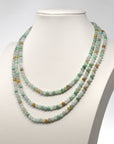 Baikalla Multi-Color Genuine Jadeite Jade Round Bead Necklace (5.5mm)