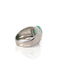 Baikalla Jewelry Jadeite Engagement Ring Baikalla™ Sterling Silver Genuine Green Jadeite Jade Men's Ring