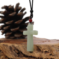Baikalla Jewelry Jade Pendant Necklace Pendant Only Baikalla Natural White Nephrite Jade Cross Pendant For Men