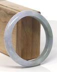 Baikalla Green & Lavender Jadeite Jade "Half Round" Bangle Bracelet (60.6mm) 