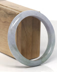 Baikalla Green & Lavender Jadeite Jade "Half Round" Bangle Bracelet (60.6mm) 
