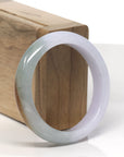 Baikalla Multi-Color "Fu Lu Shou" Jadeite Jade "Half Round" Bangle Bracelet (54.1mm) 