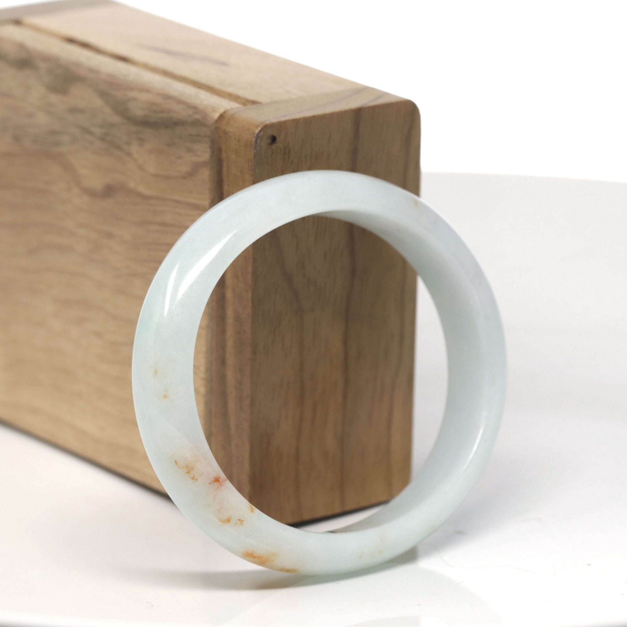 Baikalla Light Green W/ Sajin Burmese Jadeite Jade Oval Bangle (55.4mm ) 