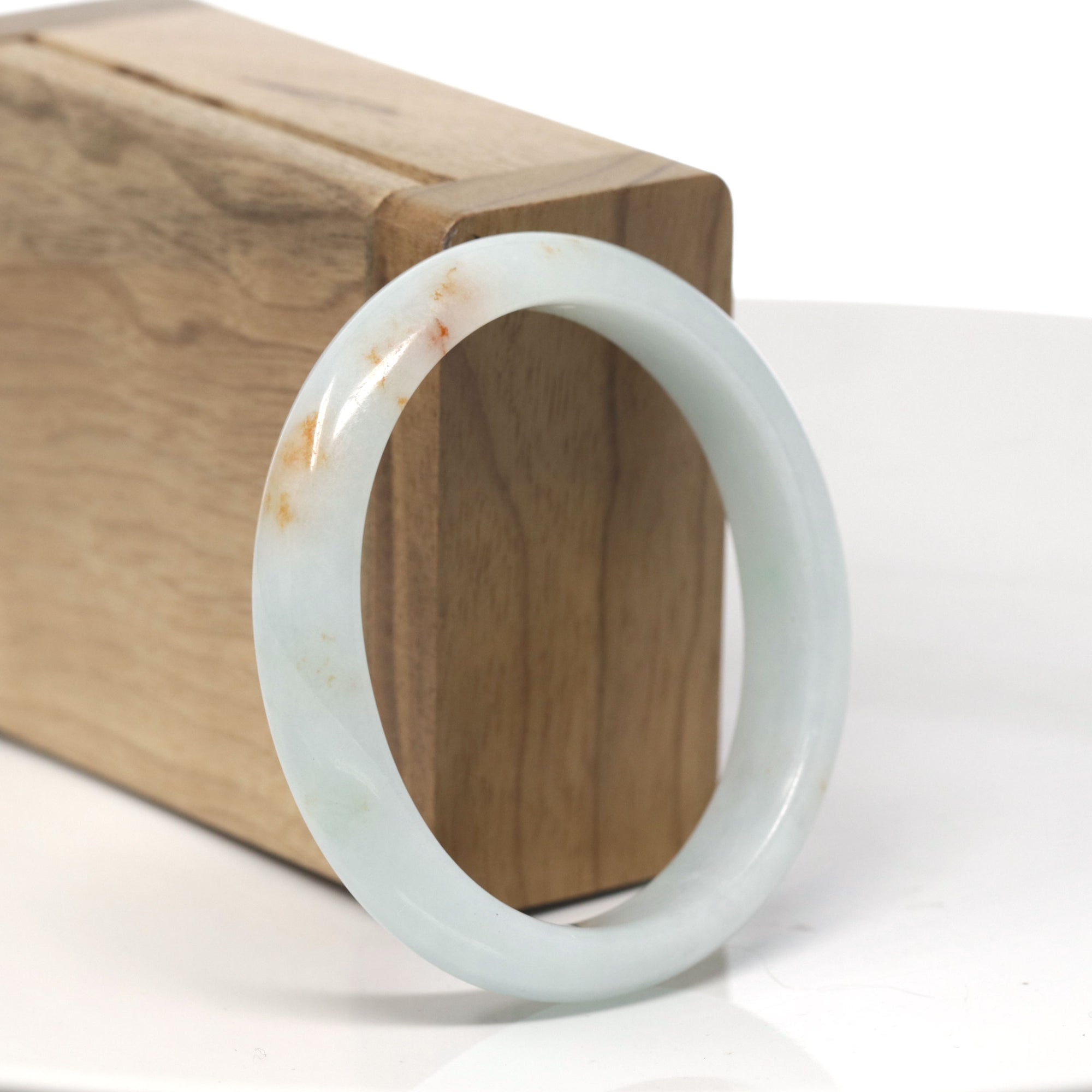 Baikalla Light Green W/ Sajin Burmese Jadeite Jade Oval Bangle (55.4mm ) 