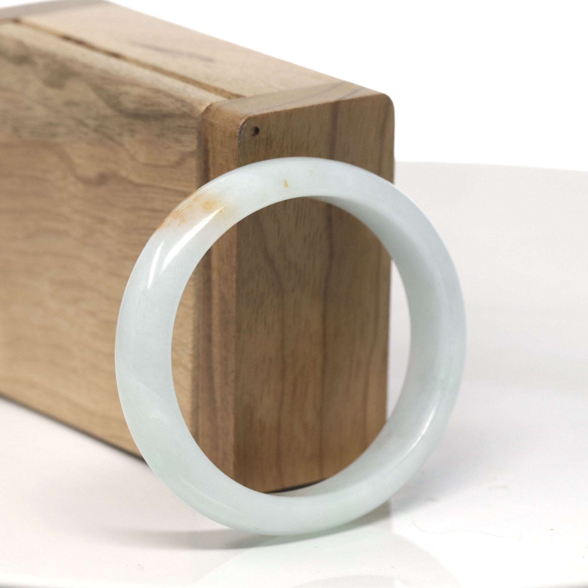 Baikalla Light Green W/ Sajin Burmese Jadeite Jade Oval Bangle (55.4mm ) 