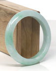 Baikalla Apple-Green Jadeite Jade "Half Round" Bangle Bracelet (58.3mm) 