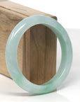Baikalla Apple-Green Jadeite Jade "Half Round" Bangle Bracelet (58.3mm) 