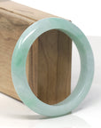 Baikalla Apple-Green Jadeite Jade "Half Round" Bangle Bracelet (58.3mm) 