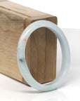 Baikalla Light Green W/ SaJin (Golden Dust) Burmese Jadeite Jade Oval Bangle (56.6mm) 