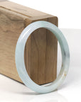 Baikalla Light Green W/ SaJin (Golden Dust) Burmese Jadeite Jade Oval Bangle (56.6mm) 