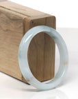 Baikalla Light Blue-Green W/ Sajin (Golden Dust) Burmese Jadeite Jade Oval Bangle (51.6mm) 