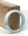 Baikalla Light Blue-Green Jadeite Jade Oval Bangle Bracelet (56mm) 