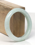 Baikalla Light Green Jadeite Jade "Half Round" Bangle Bracelet (56mm) 