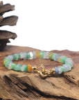 Baikalla Multi-Color Jadeite Jade Free-Form Bead Bracelet W/ 18k Yellow Gold Clasp (7.5mm)