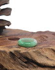 Baikalla Icy Apple-Green Burmese Jadeite Jade Traditional Ring 