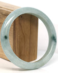 Baikalla Jewelry Jadeite Jade Bangle Bracelet Baikalla "Half Round" Blue-Green Jadeite Jade Bangle Bracelet (63.42 mm) 