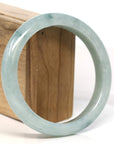 Baikalla Jewelry Jadeite Jade Bangle Bracelet Baikalla "Half Round" Blue-Green Jadeite Jade Bangle Bracelet (63.42 mm) 