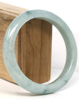 Baikalla Jewelry Jadeite Jade Bangle Bracelet Baikalla "Half Round" Blue-Green Jadeite Jade Bangle Bracelet (63.42 mm) 