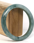 Baikalla Jewelry Jadeite Jade Bangle Bracelet Baikalla "Half Round" Blue-Green Jadeite Jade Bangle Bracelet (63.45 mm) 