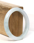 Baikalla Jewelry Jadeite Jade Bangle Bracelet "Classic Princess Half Round" Blue- Green Jadeite Jade Bangle (56.94 mm) 