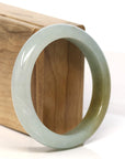 Baikalla Jewelry Jadeite Jade Bangle Bracelet "Classic Princess Half Round" Yellow Jadeite Jade Bangle (56.7 mm) 