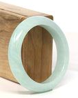 Baikalla Jewelry Jadeite Jade Bangle Bracelet "Classic Princess Half Round" light Apple Green Jadeite Jade Bangle (55.6 mm) 