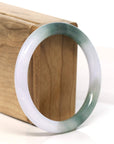 Baikalla Jewelry Jadeite Jade Bangle Bracelet "Classic Round" Blue- Green Jadeite Jade Bangle (56.1 mm) 