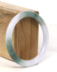 Baikalla Jewelry Jadeite Jade Bangle Bracelet "Classic Round" Blue- Green Jadeite Jade Bangle (56.1 mm) 