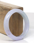 Baikalla Icy Vixen Lavender & Green Jadeite Jade "Half Round" Bangle Bracelet (54.7mm) 